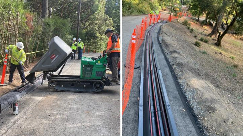 Fireproofing powerlines in the event of fires